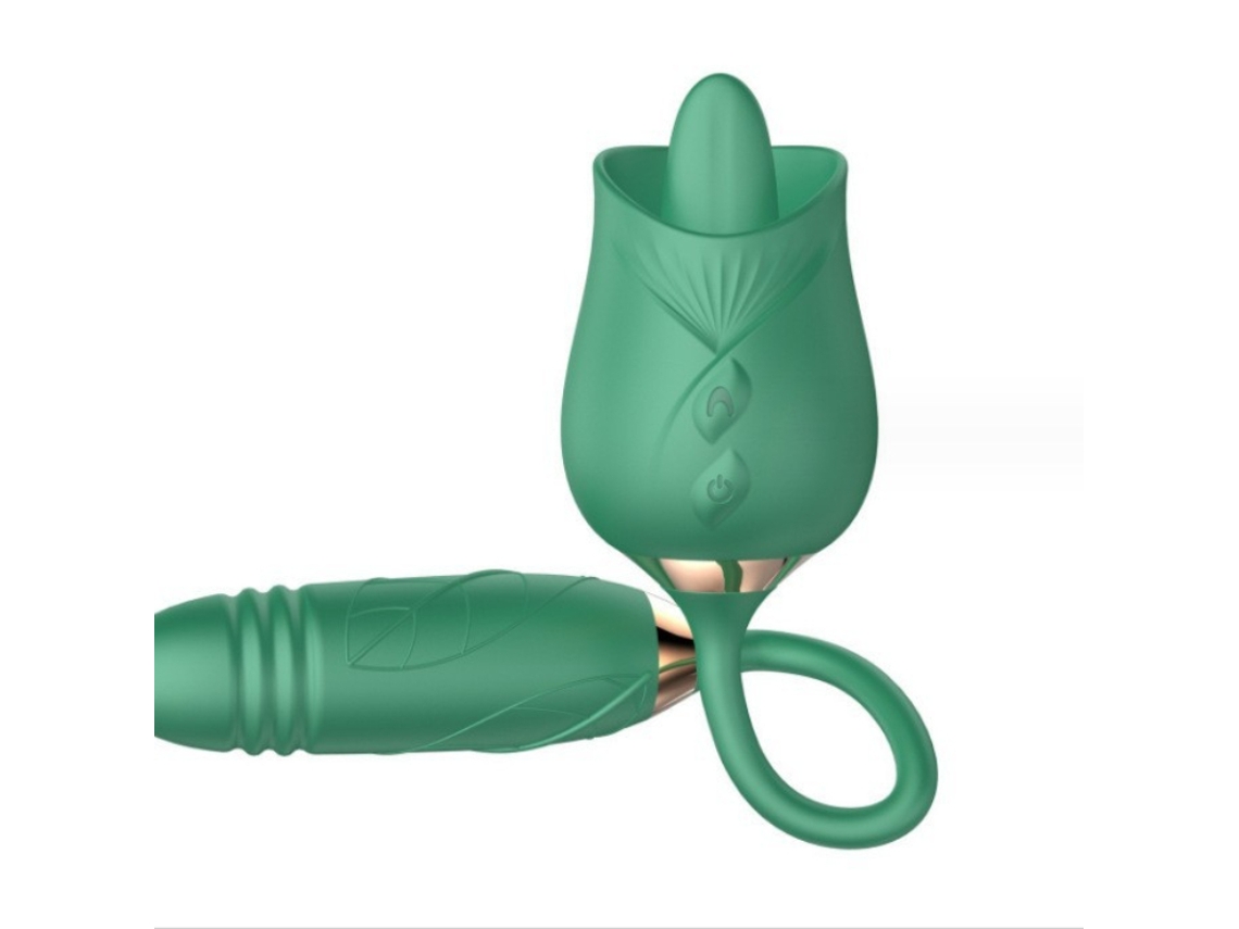2 em 1 Vibrador Feminino Rosa Brinquedo Sexual Ponto G Vibrador Companheiro Brinquedo Prazer Estimulador Verde Cuich