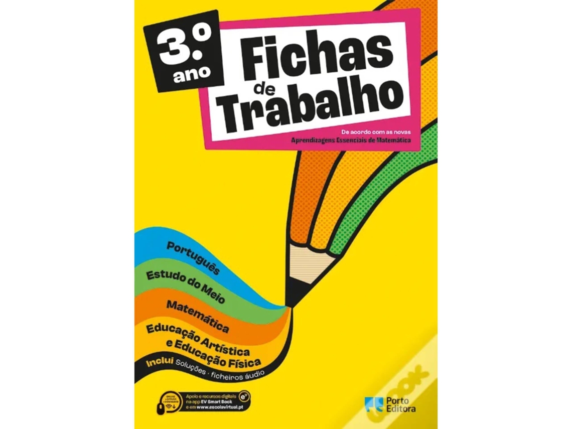 Livro Fichas de Trabalho - 3º Ano de Vários Autores (Português)