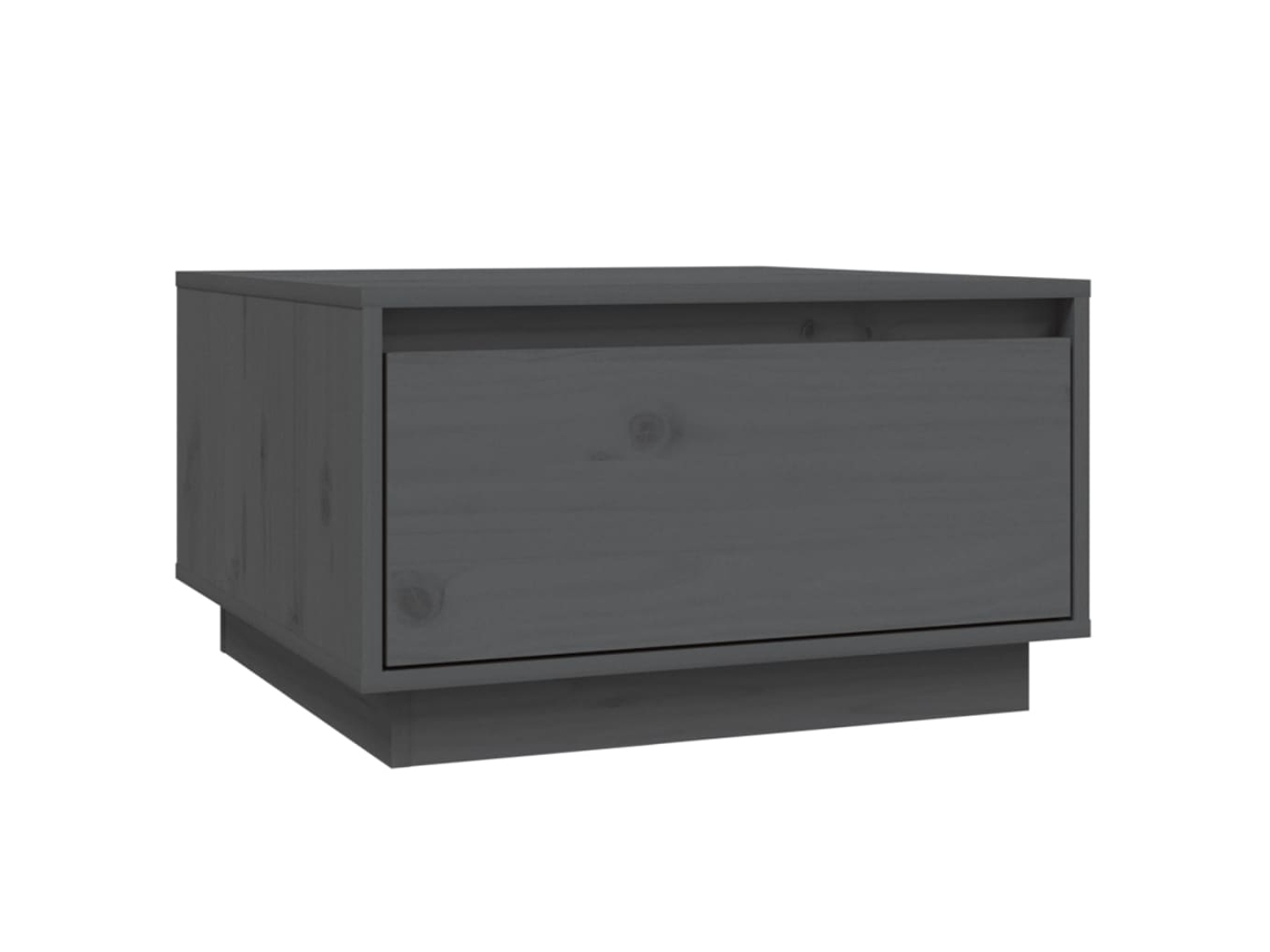 Mesa de Centro 55x56x32 Cm Pinho Maciço Cinza MAISON EXCLUSIVE