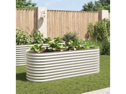 Vidaxl Canteiro Elevado De Jardim Aço Galvanizado 240x80x81cm Prateado