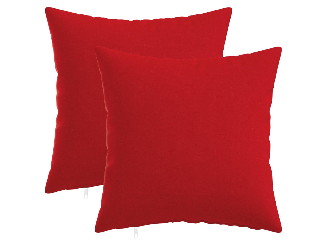 Vidaxl Almofada Com Travesseiro Heerlen 2 Unid. Vermelho Tecido