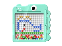 Ats tablero Doodle Magnético em Forma de Dinossauro Sem Poeira, Brinquedo Pré escolar com Bolas e Lápis Magnético, Verde