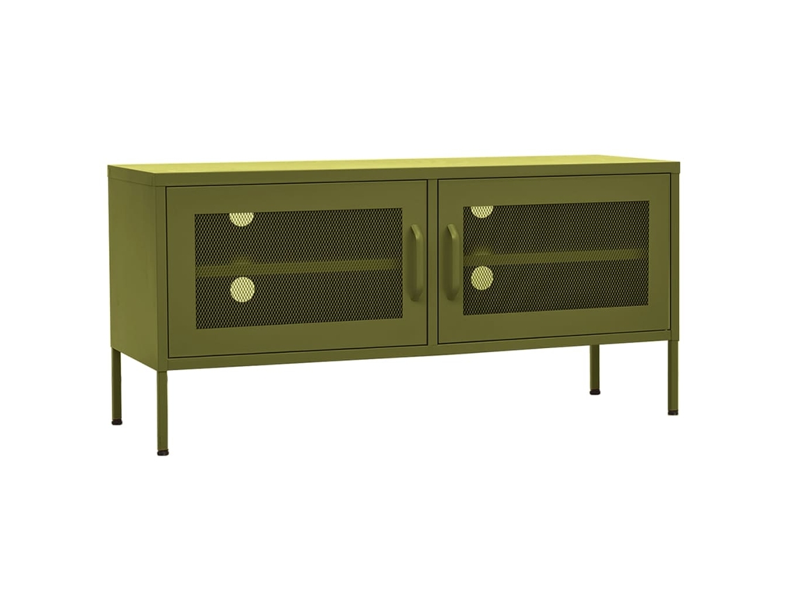 Móvel de tv VIDAXL Verde Aço (105x35x50 cm)