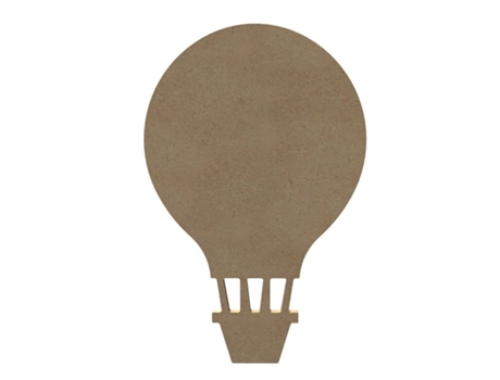 Balão de ar quente madeira MDF para decorar - 26 cm Gomille