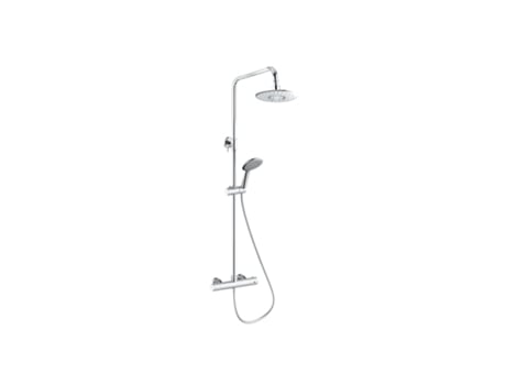Conjunto para Duche e Banheira Termostático cromado. Aço inoxidável, extensível de 128 a 161cm torneira monocomando.