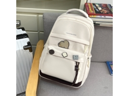Mochila Estudantil Leve E De Grande Capacidade, Adequada Para Uso Escolar Diário E Presentes Escolares Branca