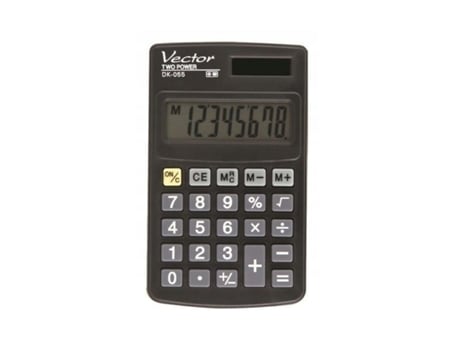 Calculadora de plástico preto Vector Dk 055
