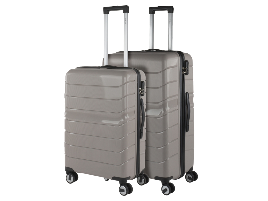 Conjunto de Malas Pp ITACA Bristol Cinza Claro Hard Suitcase Set 49X75X29 Cm 94L