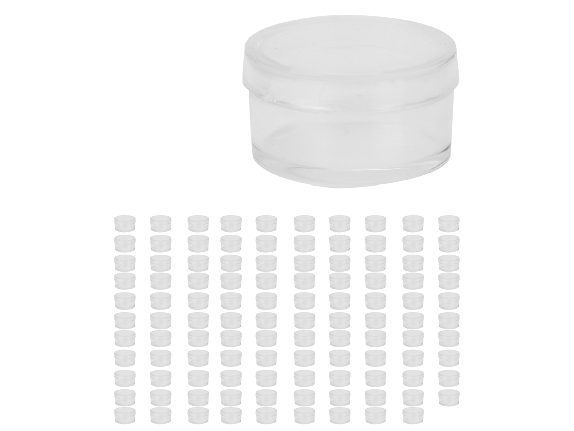 100pcs Caixa de Armazenamento Plástico Pequena 2cm para Jóias, Contas e Peças de Relógio
