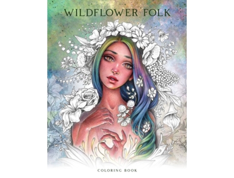 Livro Wildflower Folk Coloring Book De Christine Karron (inglês)