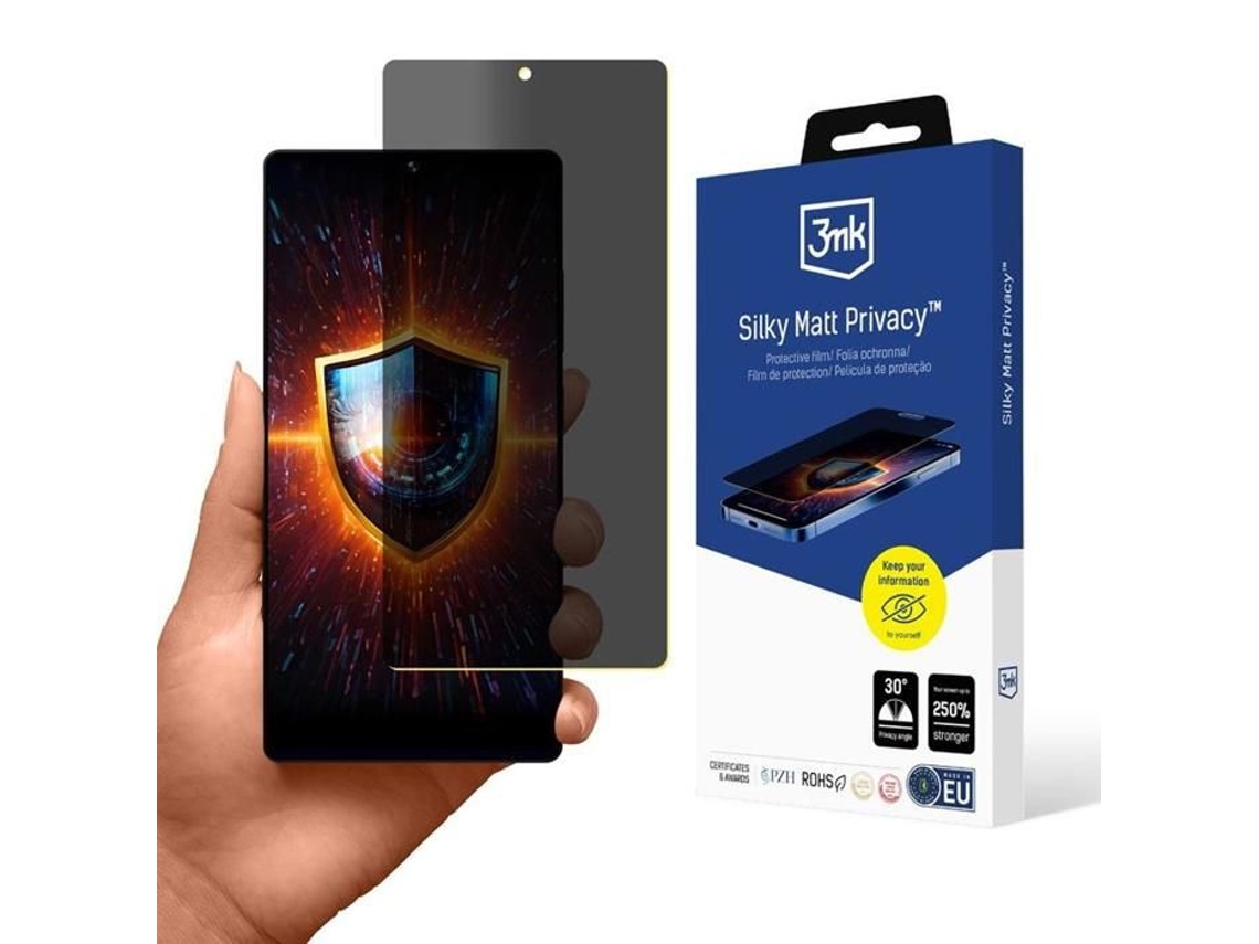 Película de privacidade fosca e sedosa 3MK para Samsung Galaxy S25 Ultra