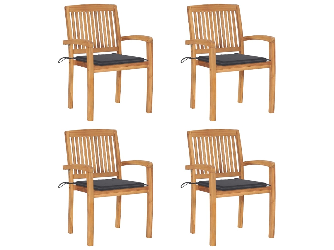 Garden Chair, Garden Chairs Vidaxl Antracite Madeira (n/a)