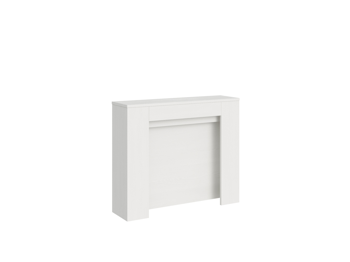 Mesa Consola Extensível 90X25/181 Cm Kiba Cinza Branca