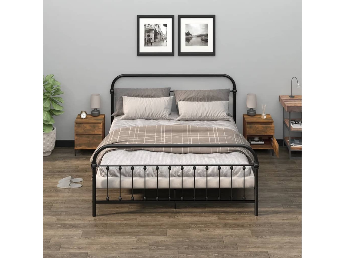 Vidaxl Mesas De Cabeceira 2 Pcs 40x35x50 Cm Cor Carvalho Fumado