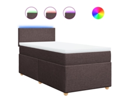 Box Spring Bed, Box Spring Beds Vidaxl Marrom Tecido (90 X 190 Cm)