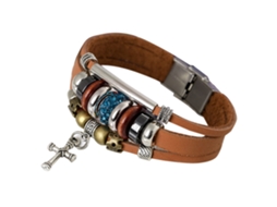 Pulseira Punk Vintage Estilo Simples Unissex