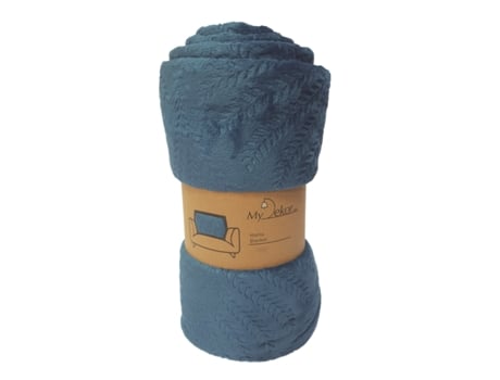 Manta Efeito Flanela My Dekor 220x240 Cm 200 G/m2 Azul