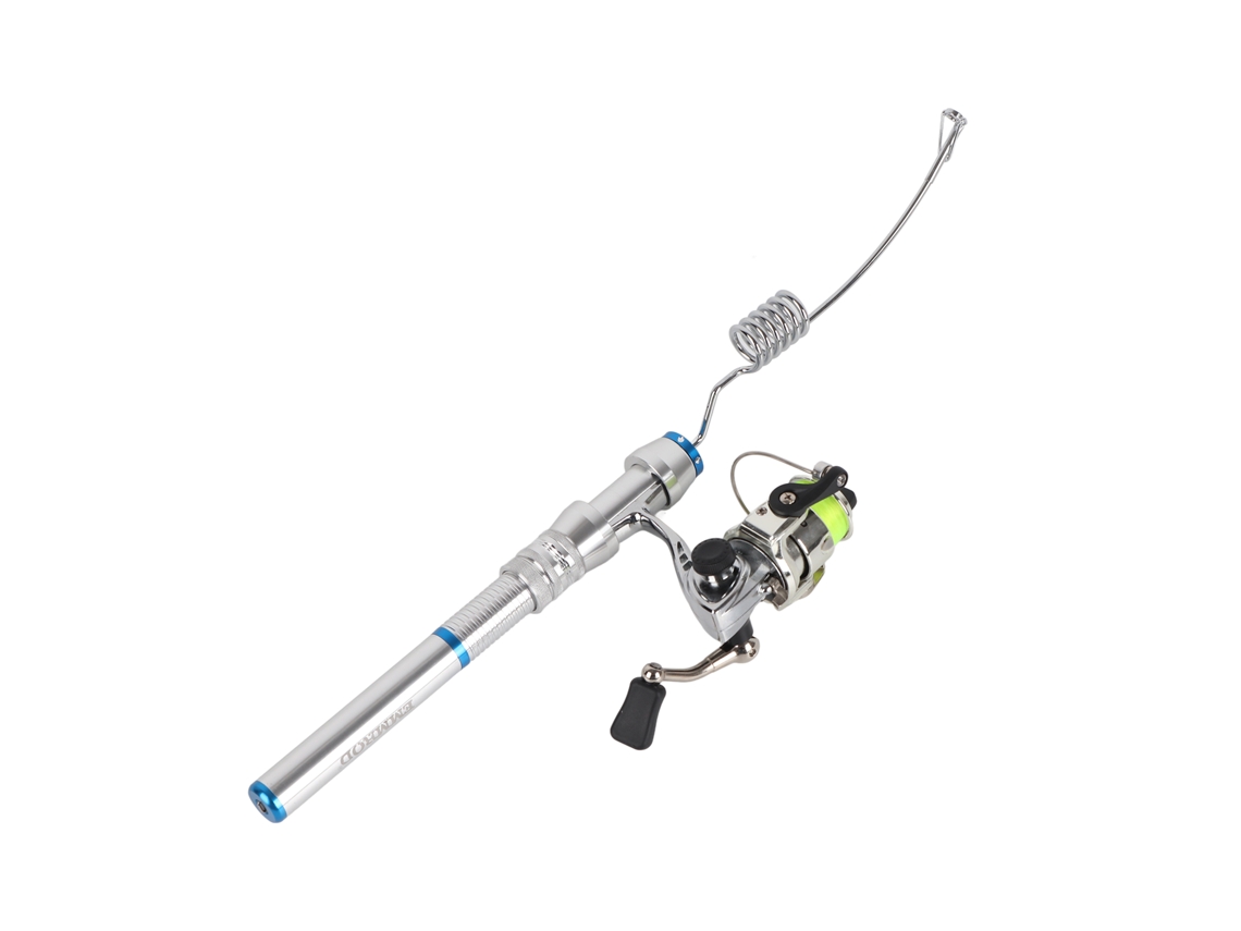 Caña de Pesca de Hielo Mini com Carrete Giratório S/MARCA