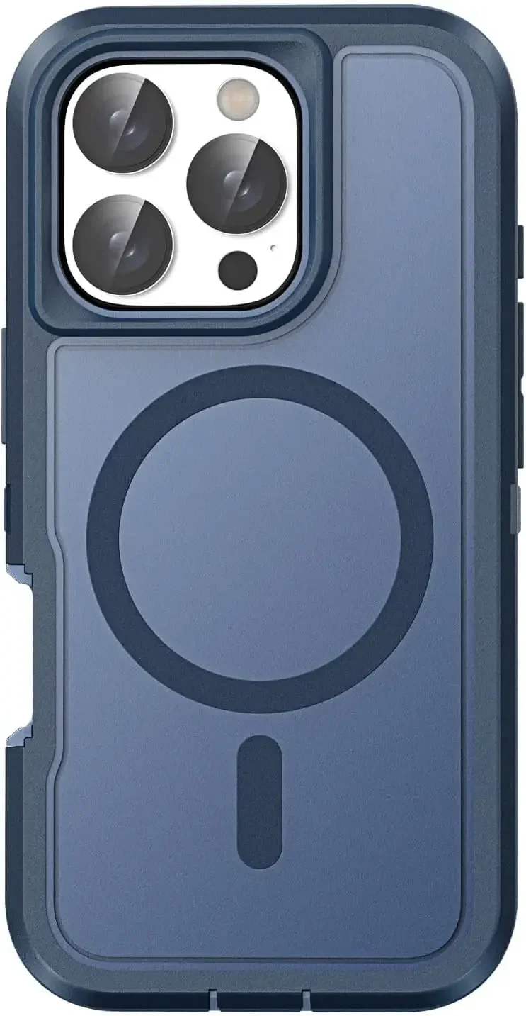 (azul, Iphone 13) Capa Protetora Magnética, Resistente A Impactos E Com Proteção Reforçada.