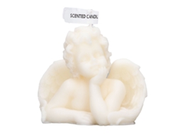 Vela De Soja Aromática Decorativa Anjo Cute Para Decoração De Casa E Casamento Branca