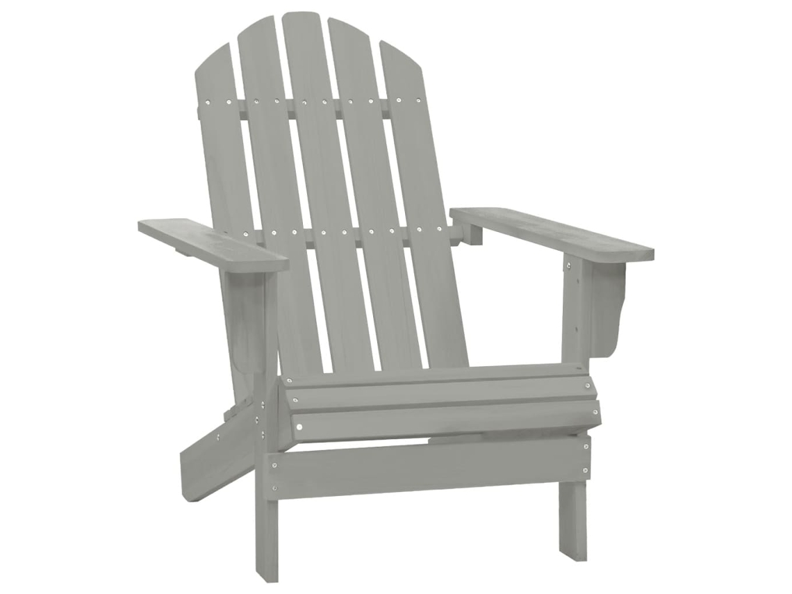 Cadeira De Jardim Madeira Cinzento Dkd Home Decor