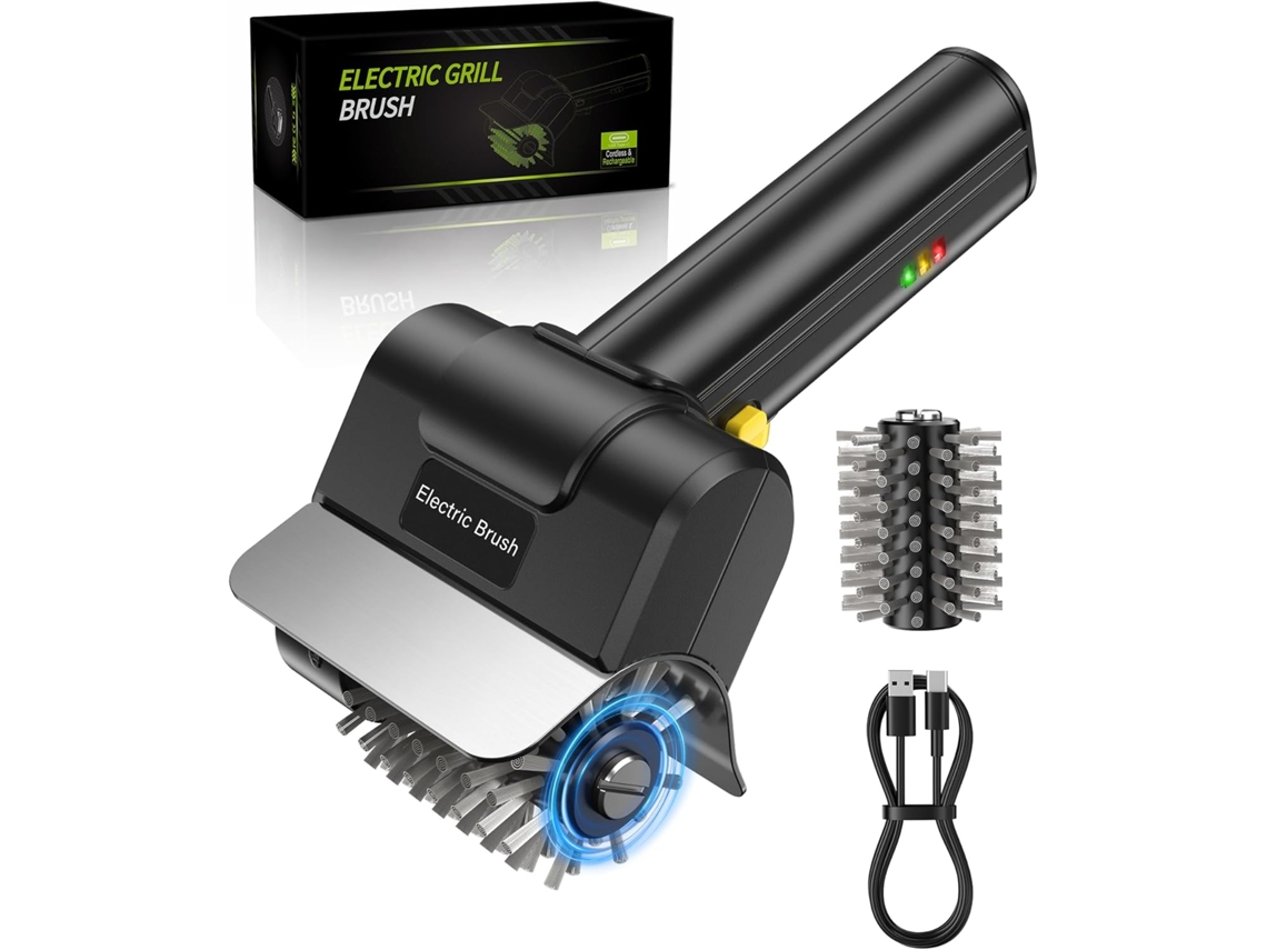 Escova Elétrica Rotativa para Grelha, Recarregável, 1500rpm AQUAFORGE