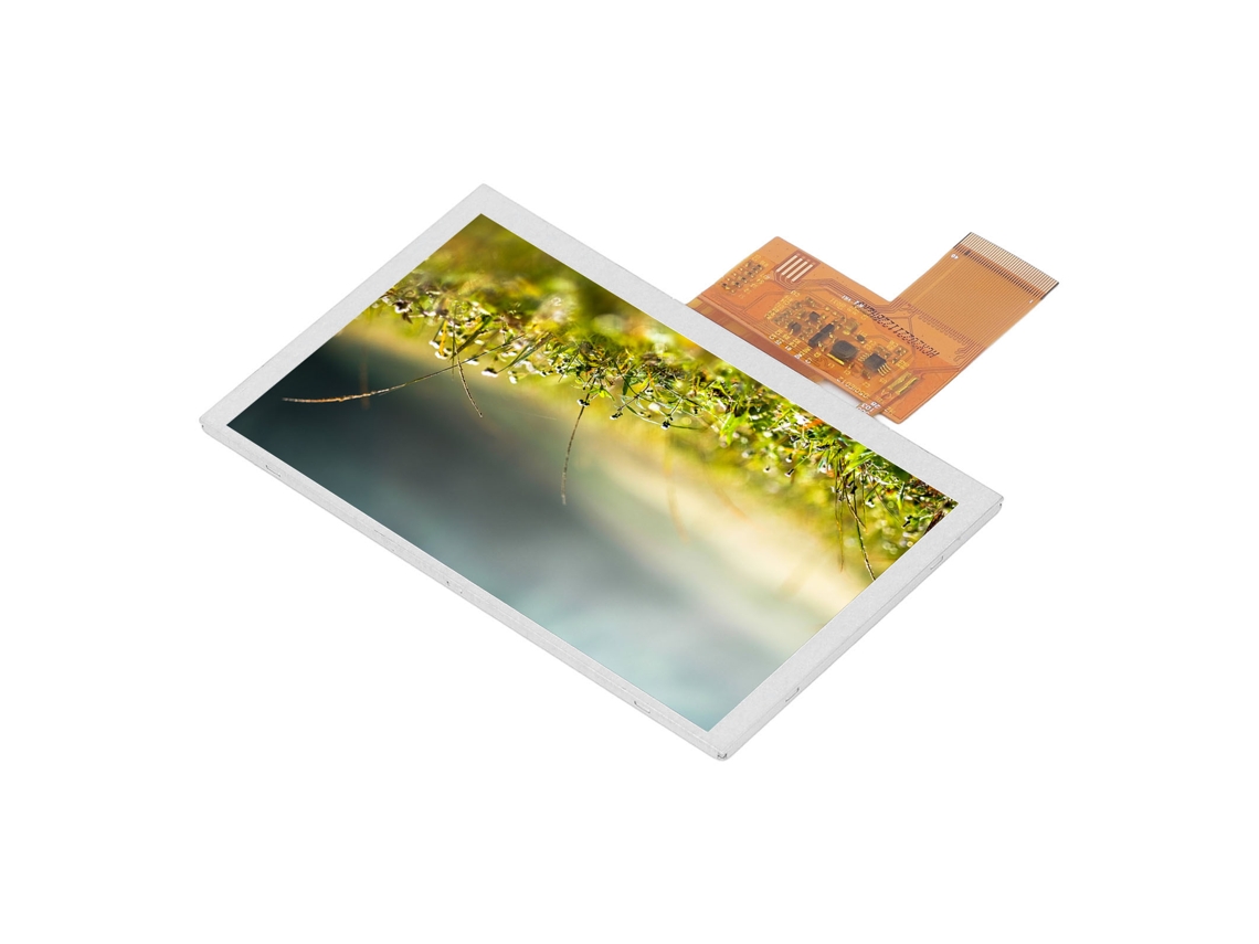 Módulo de Tela Lcd Tft Industrial 5 Polegadas 800x480 Alta Definição e Brilho com Toque