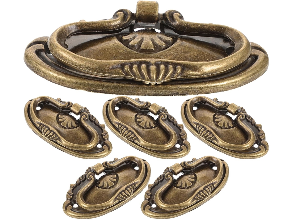 Puxadores De Gaveta Mipcase Em Liga Zinco, Conjunto De 6 Peças, Para Guarda Roupas E Armários, Estilo Decorativo E