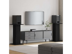 Vidaxl Suportes Para Caixas De Som 2 Pcs Carvalho Preto