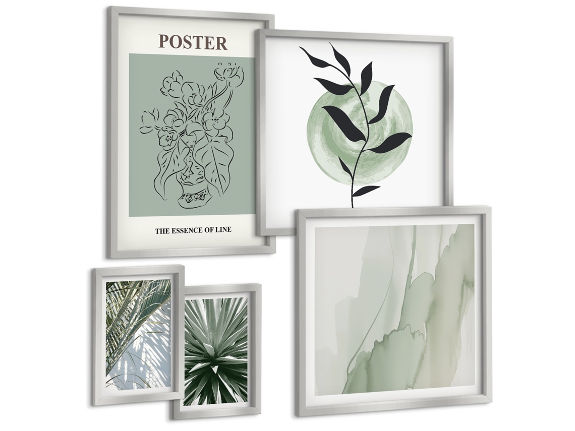 Conjunto De Pinturas Inspirações Vegetais Natureza Espelharte (5 Peças)