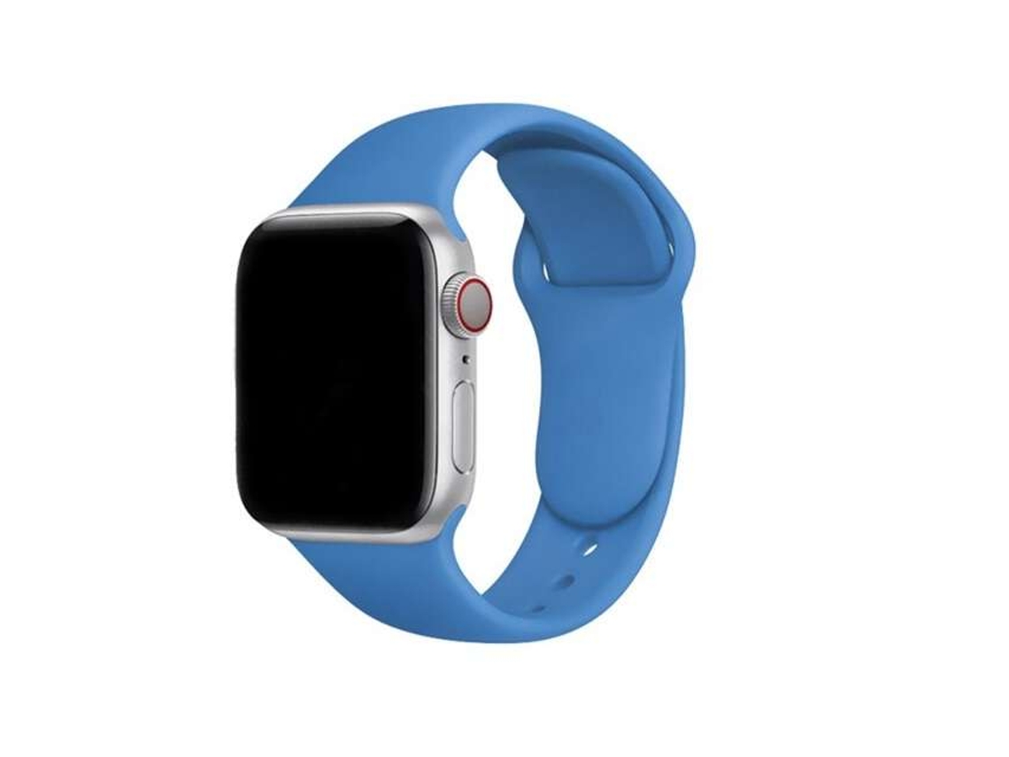 Bracelete Pulseira Silicone Suave para Apple Watch Series 4 40Mm Azul