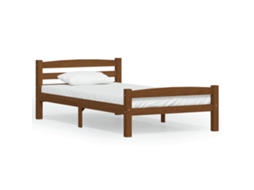 Bed Frame, Bed Frames Vidaxl Marrom Madeira De Pinho (90 X 200 Cm)