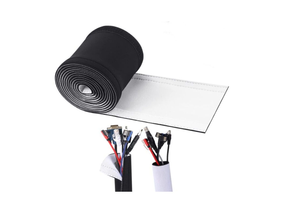 Protetor De Cabos, Organizador De Cabos Flexível 300 Cm Em Nylon, Organizador E Protetor Para Cabos Elétricos De Tv Ou Pc