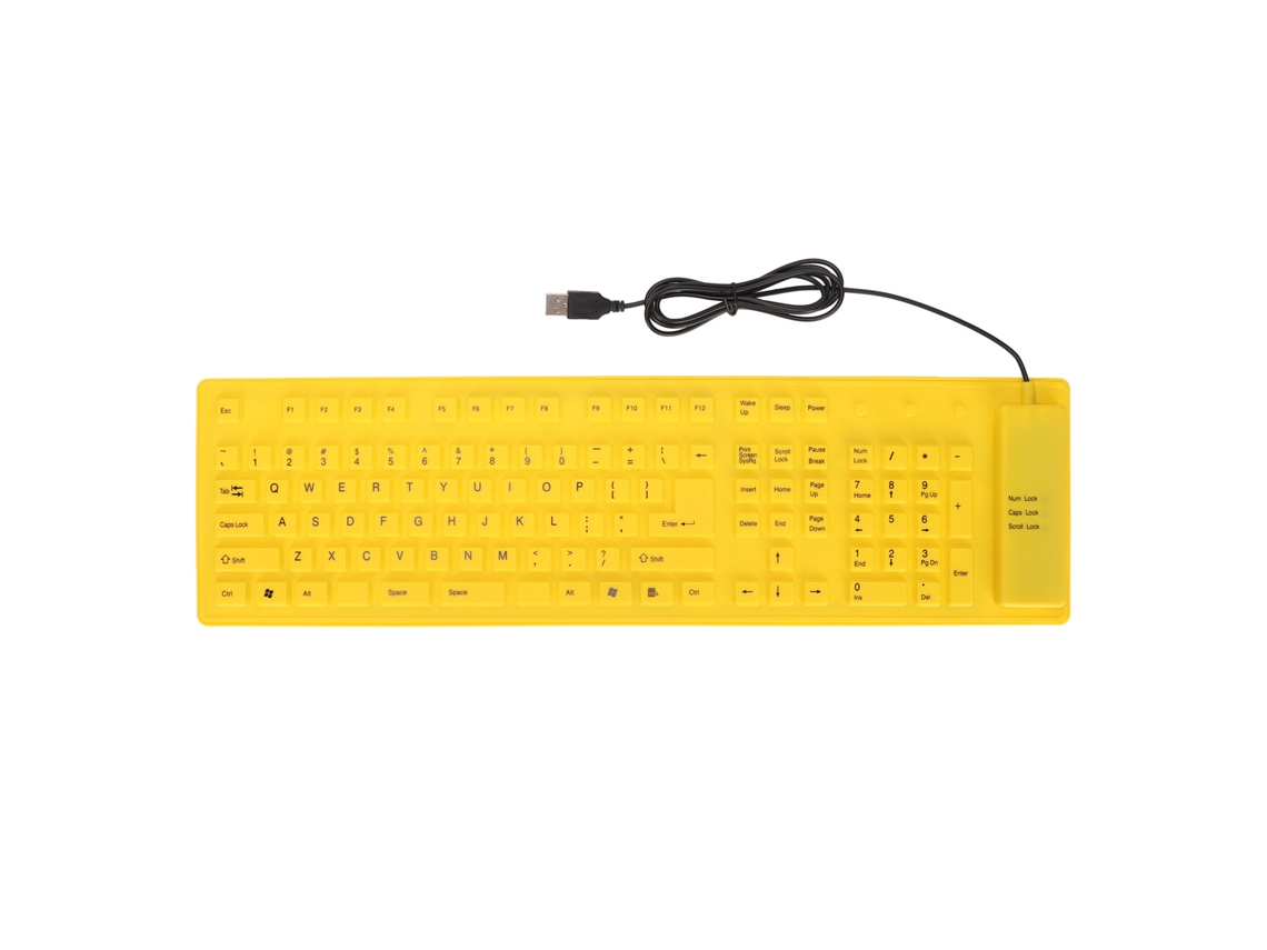 Teclado Silencioso À Prova D'água De Silicone Dobrável
