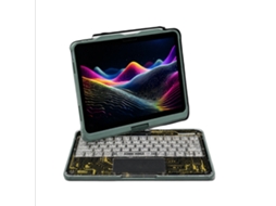 Teclado Mágico Para Ipad Air 6/7 De 11 Polegadas, Retroiluminado, Rotativo, Bluetooth 5.3, Verde-escuro