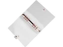 Pasta Totority A5 Com Capa Em Pvc Dourado Rosê E Argolas De 6 Furos, Estojo Portátil Para Blocos De Notas, Perfeita Para