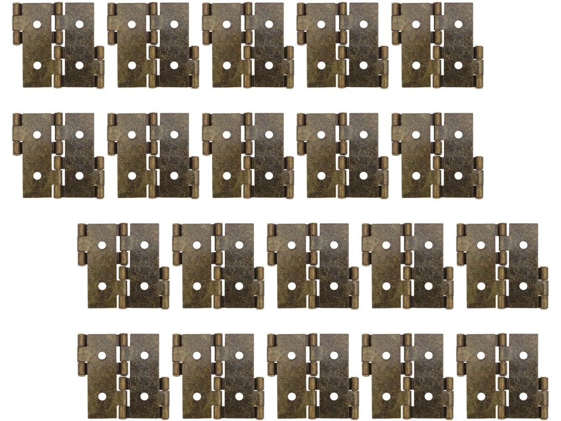 Iplusmile 20 Peças Dobradiças De Estilo Vintage Para Porta Dupla Dobrável, 54x47mm, Ferragens Antigas Para Portas De