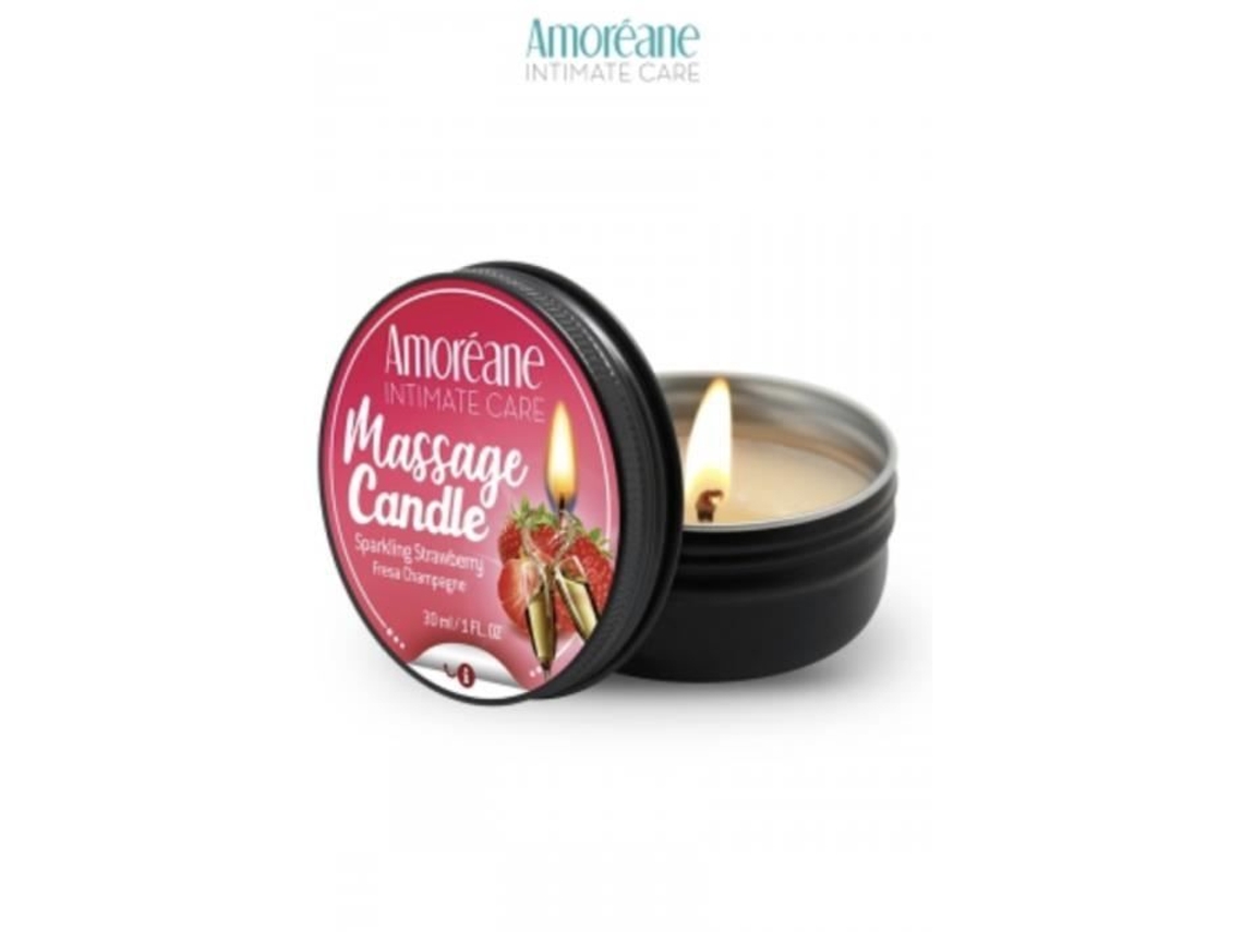 Vela de Massagem com Espumante de Morango AMOREANE