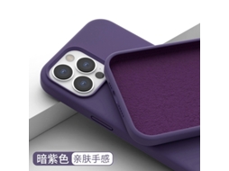 Capa Para Iphone 17 Pro Roxo Escuro Silicone - Proteção Total - Cor Sólida - Resistente A Impactos