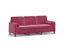 3-seater Sofa, 3-seater Sofas Vidaxl Vermelho Veludo (n/a)