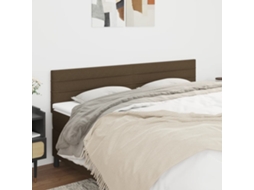 Vidaxl Cabeceiras Castanho-escuro 200x5x78/88 Cm Tecido