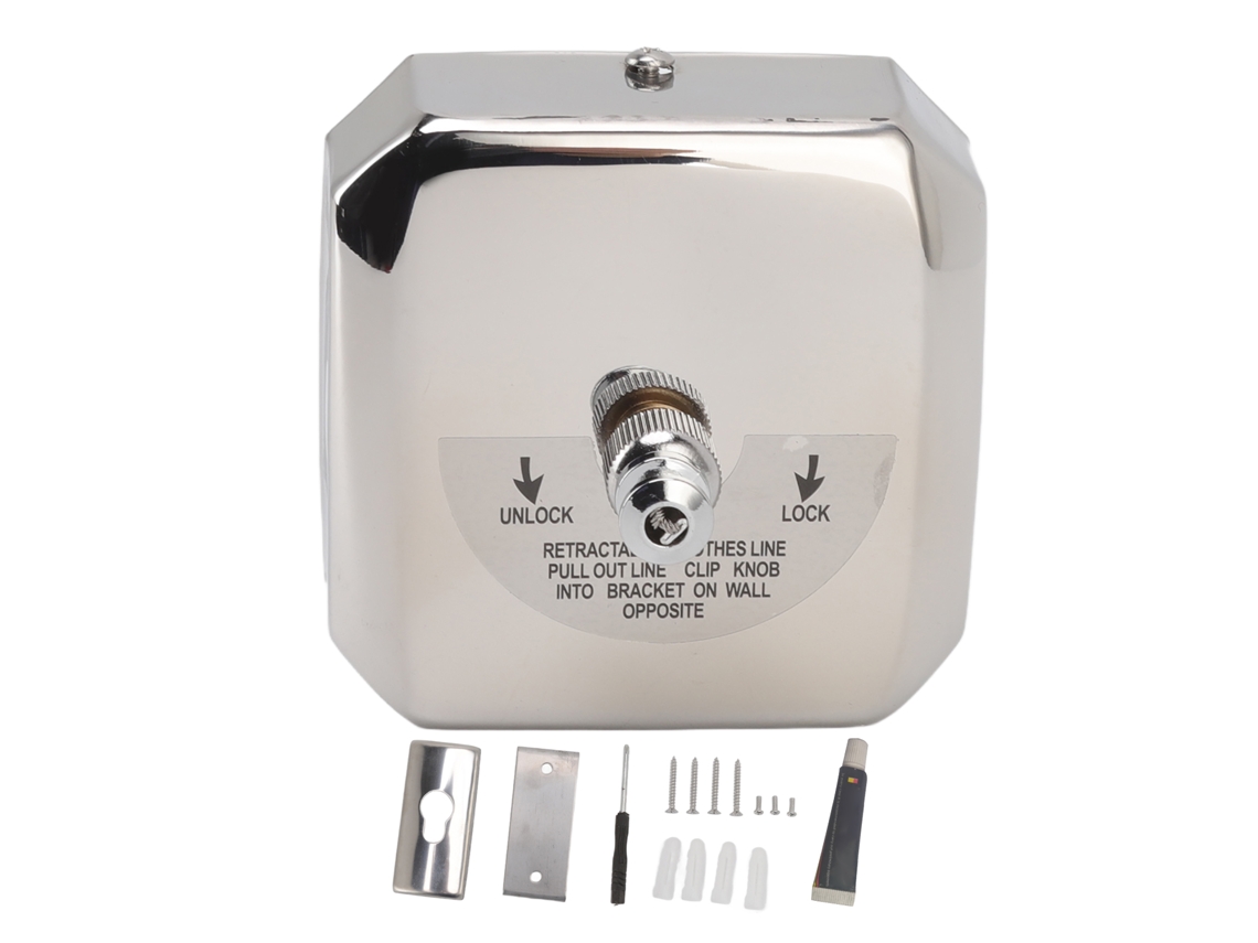 Linha de secar roupa retrátil aço inox 304 resistente à ferrugem 2.8m S/MARCA