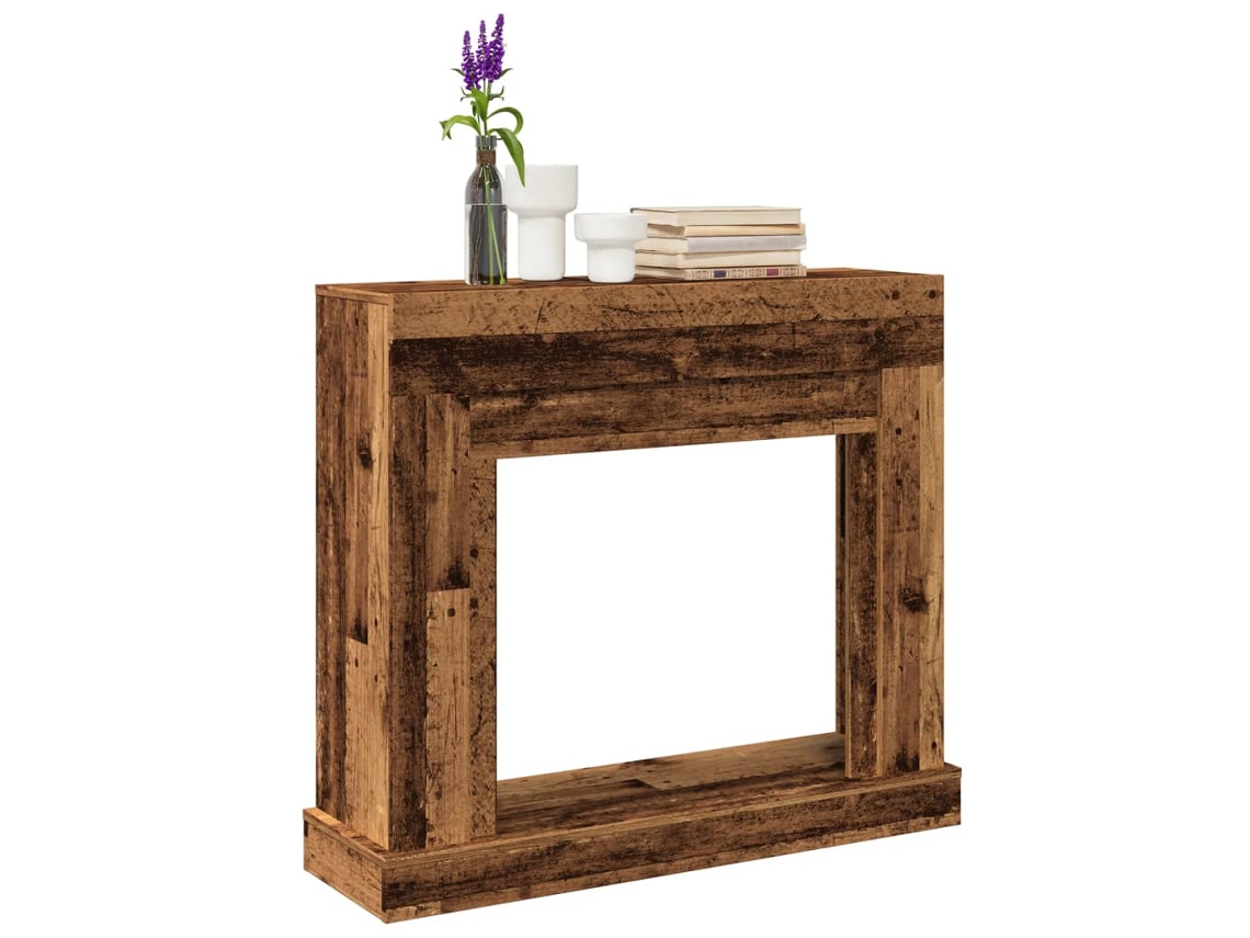 Vidaxl Cornija De Lareira 100x30x87,5 Cm Derivados De Madeira Velha