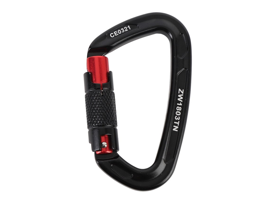 Grampo de Escalada Auto bloqueio 25kn D Preto Vermelho