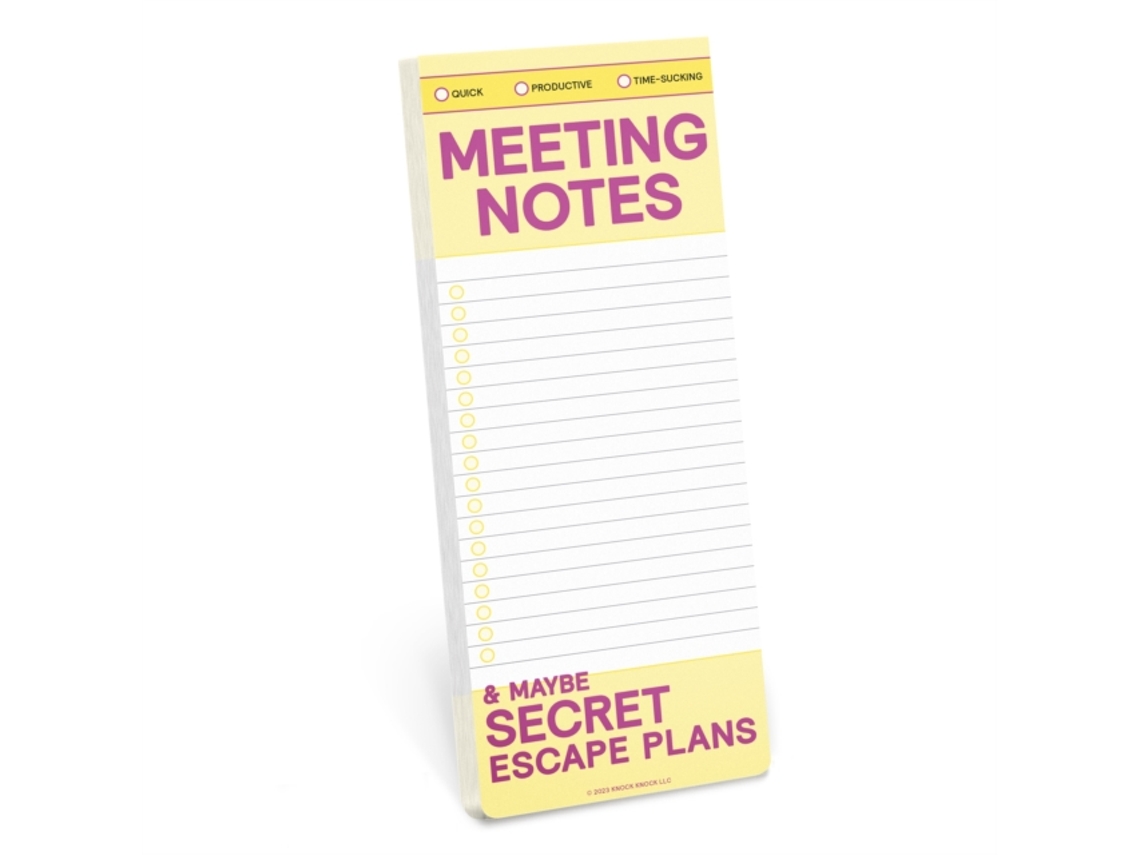 Livro Knock Knock Meeting Notes Make-a-list Pads De Knock Knock (inglês)