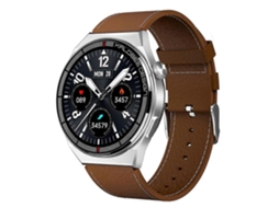 Relógio inteligente à prova d'água IP68 com pulseira de couro de 1,3 polegadas e suporte para chamadas Bluetooth. Ly Ebike