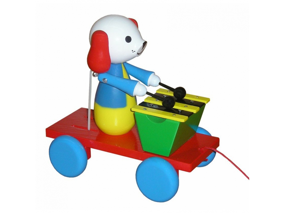 Brinquedo De Puxar Para Cães Miva Com Xilofone Brinquedo De Madeira Colorido