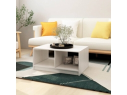 Vidaxl Mesa De Centro 75x50x33,5 Cm Madeira De Pinho Maciça Branco