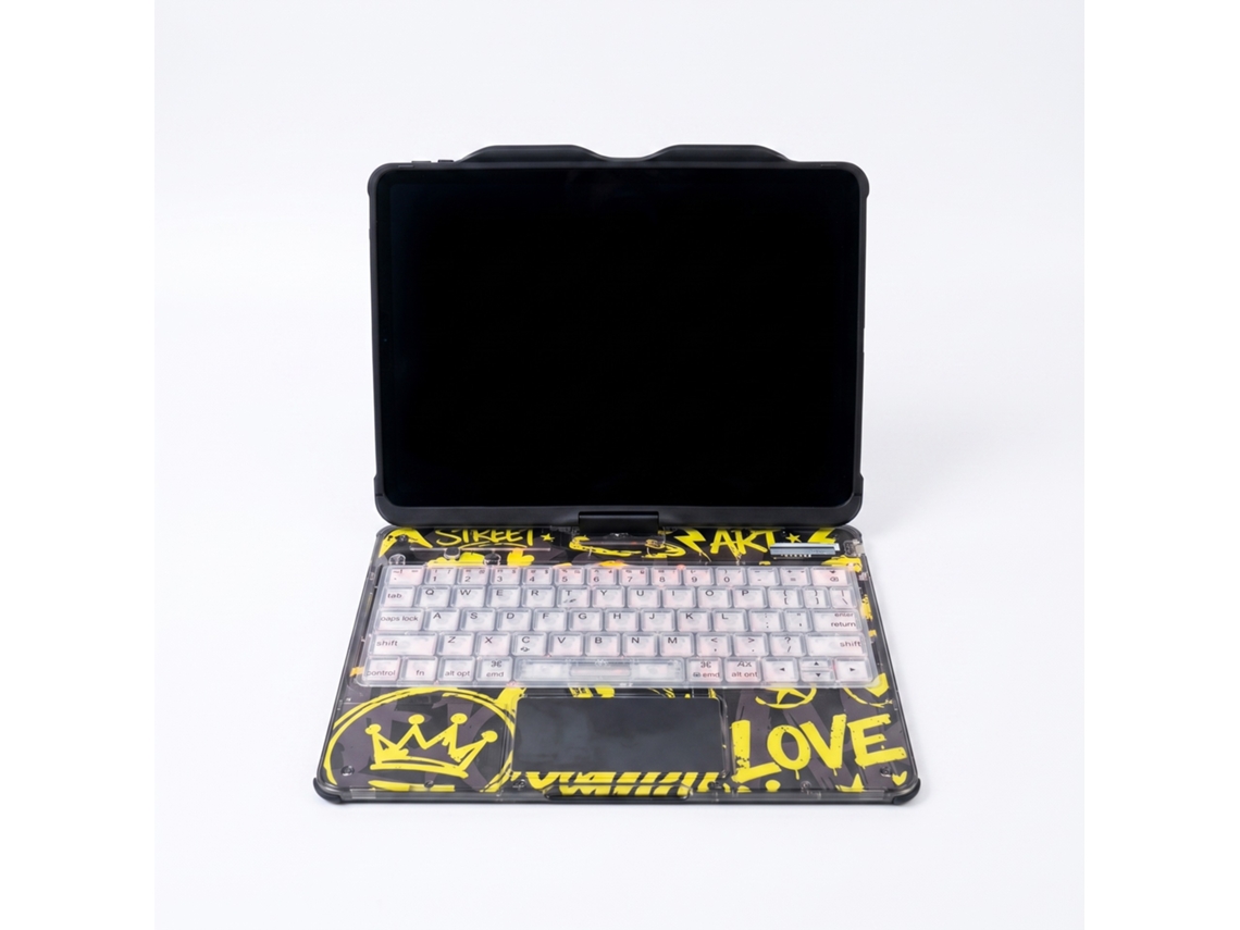 Teclado Mágico Para Ipad Pro 11 Polegadas (2018/2020/2021/2022), Retroiluminado, Rotativo, Bluetooth 5.3, Estilo Coroa, Preto