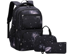 Conjunto Mochila Escolar De 3 Peças Para Meninos Meninas, Leve E Com Lancheira Estojo, Ideal O Ensino